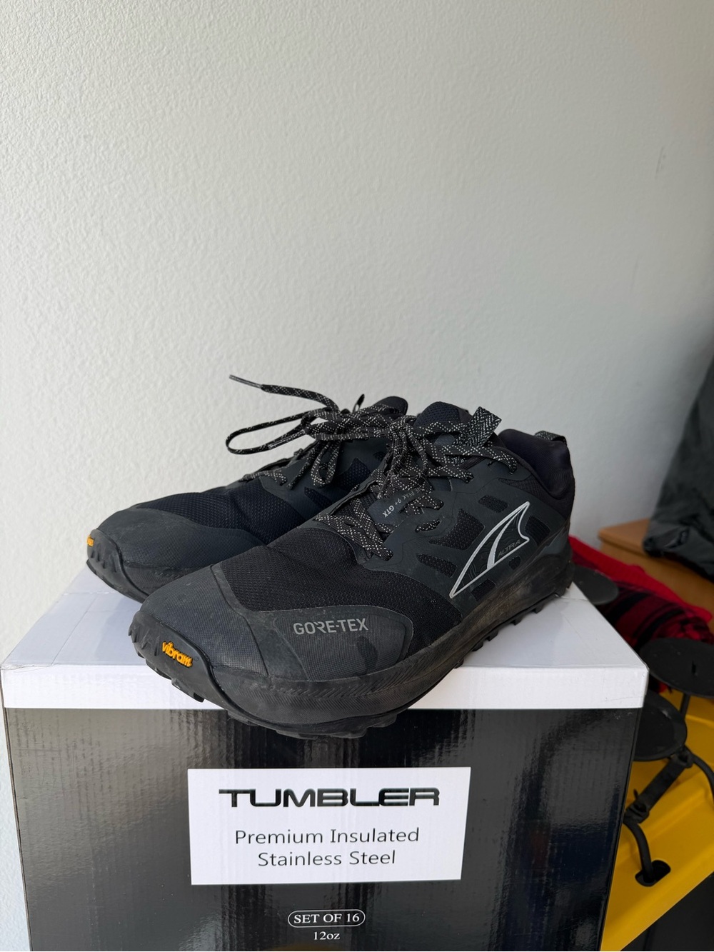 Altra Men's Black Gore-Tex Trail Running Shoes LonePeak9+